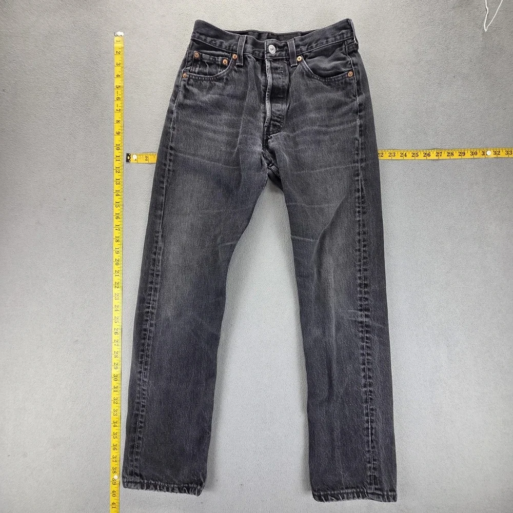 Vintage Levis 501 Jeans Mens Black Regular Straight Made In USA Fits 24x30 - Picture 1 of 16